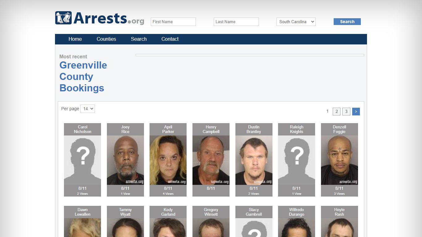 Greenville County Arrests and Inmate Search
